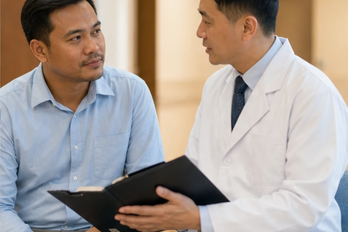 Comprehensive situation: 40-year-old British patient prepares a complete list of drugs for heart assessment