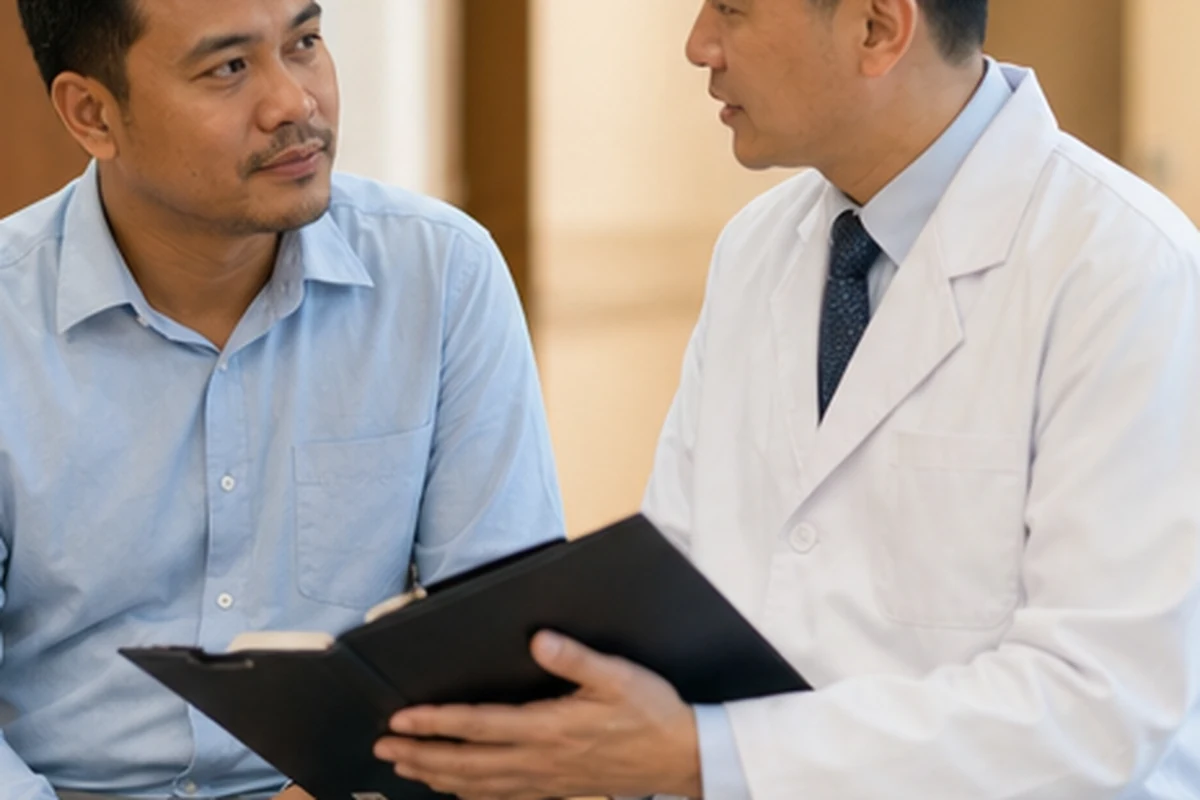 Comprehensive situation: 40-year-old Spanish patient has reserved time for dental treatment