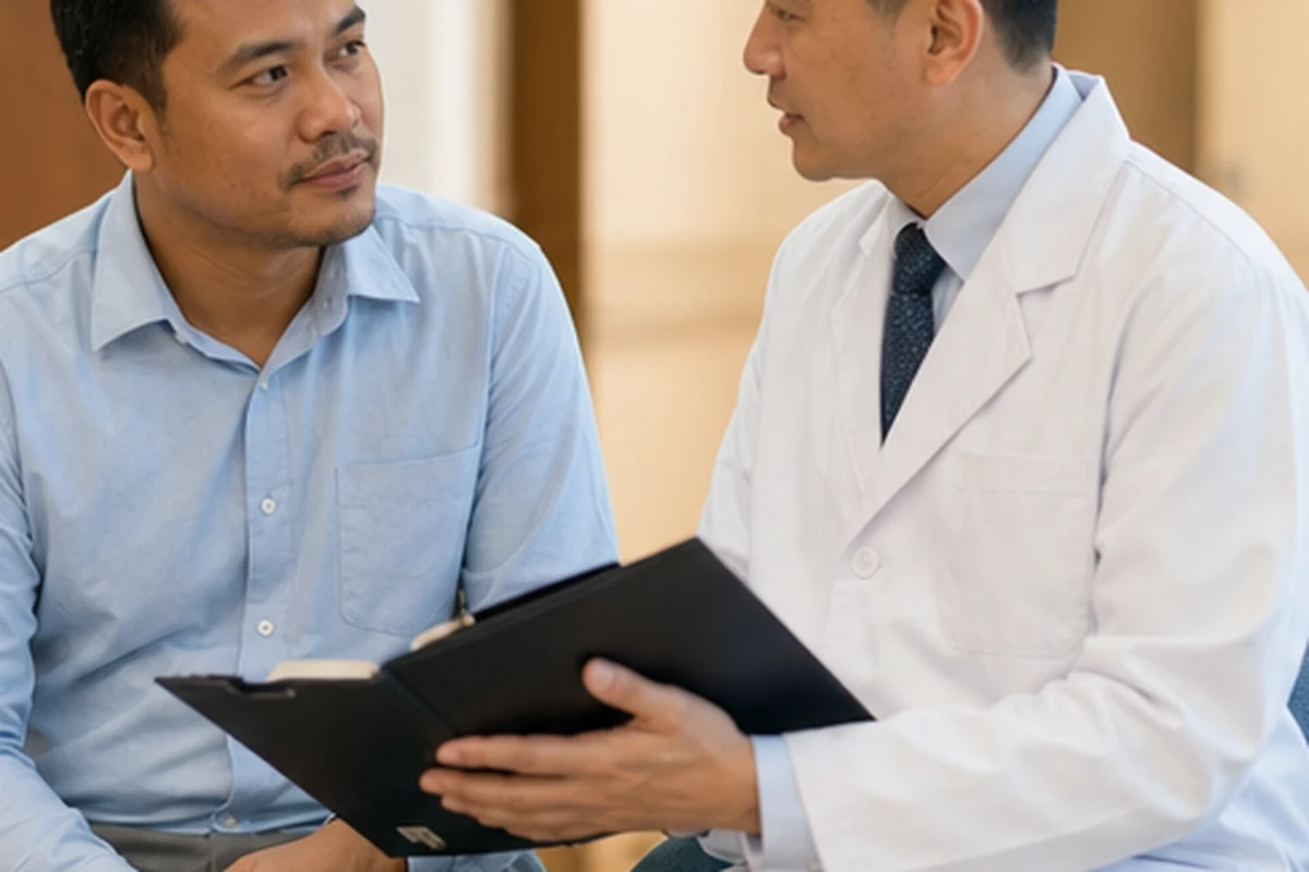 Comprehensive situation: 40-year-old Thai patients record medical advice daily during hospitalization