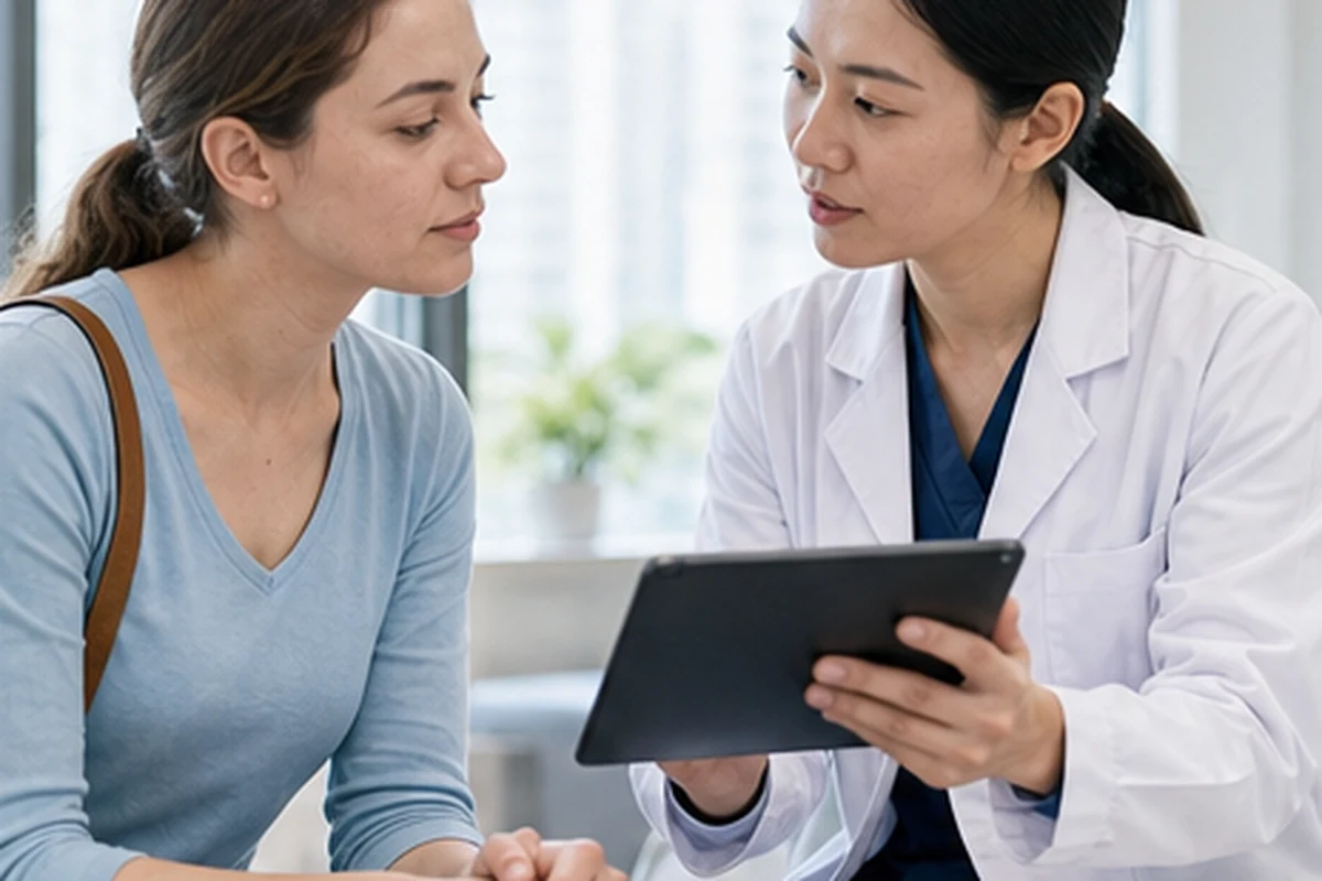 Optical surgery counselling: visual examination and record of previous operations